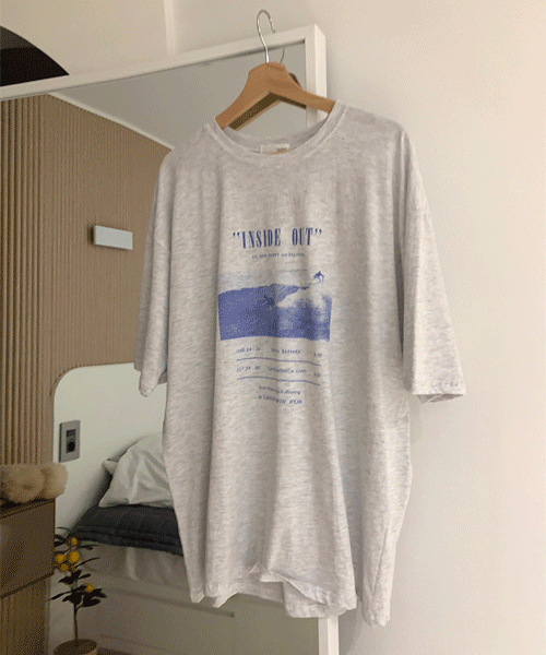 인사이드 루즈핏 반팔 티셔츠 tee (2color)(임산부가능)