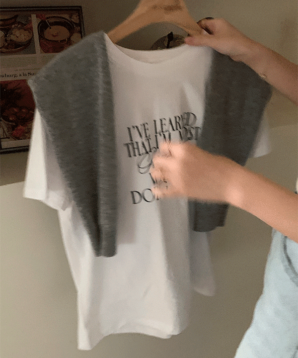아트 레터링 반팔 티셔츠 tee (2color)