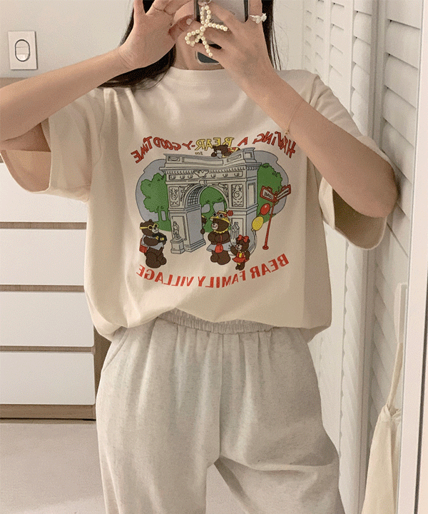 베어 빌리지 반팔 티셔츠 tee (4color)