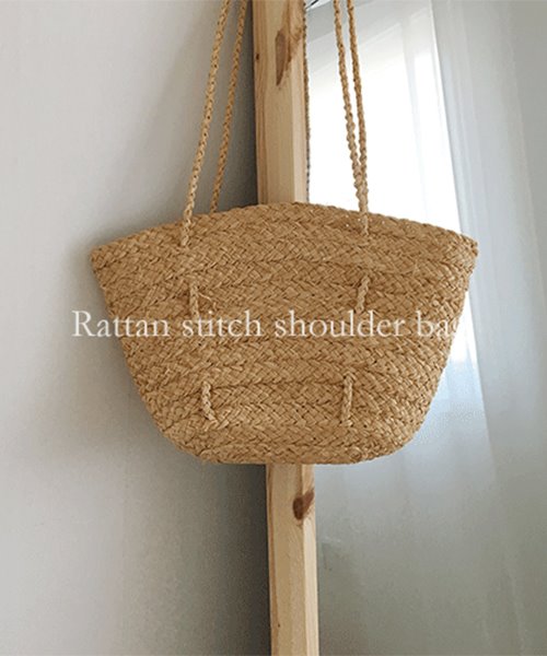 [handmade] 라탄 스티치 숄더백 bag (1color) 바캉스아이템추천!