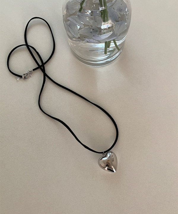 볼드 하트 목걸이 necklace (2color)