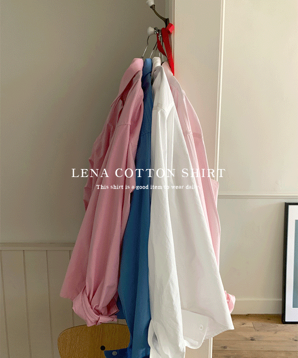 레나 봄 코튼 셔츠 남방 nb (7color)